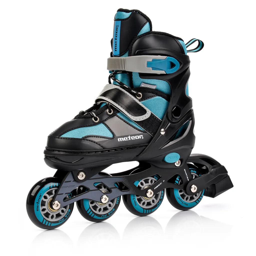 meteor Inlineskates Inliner Rollschuhe Roller Blades Verstellbar InlineskatesM 34-37 türkis